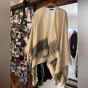 Maje cream poncho